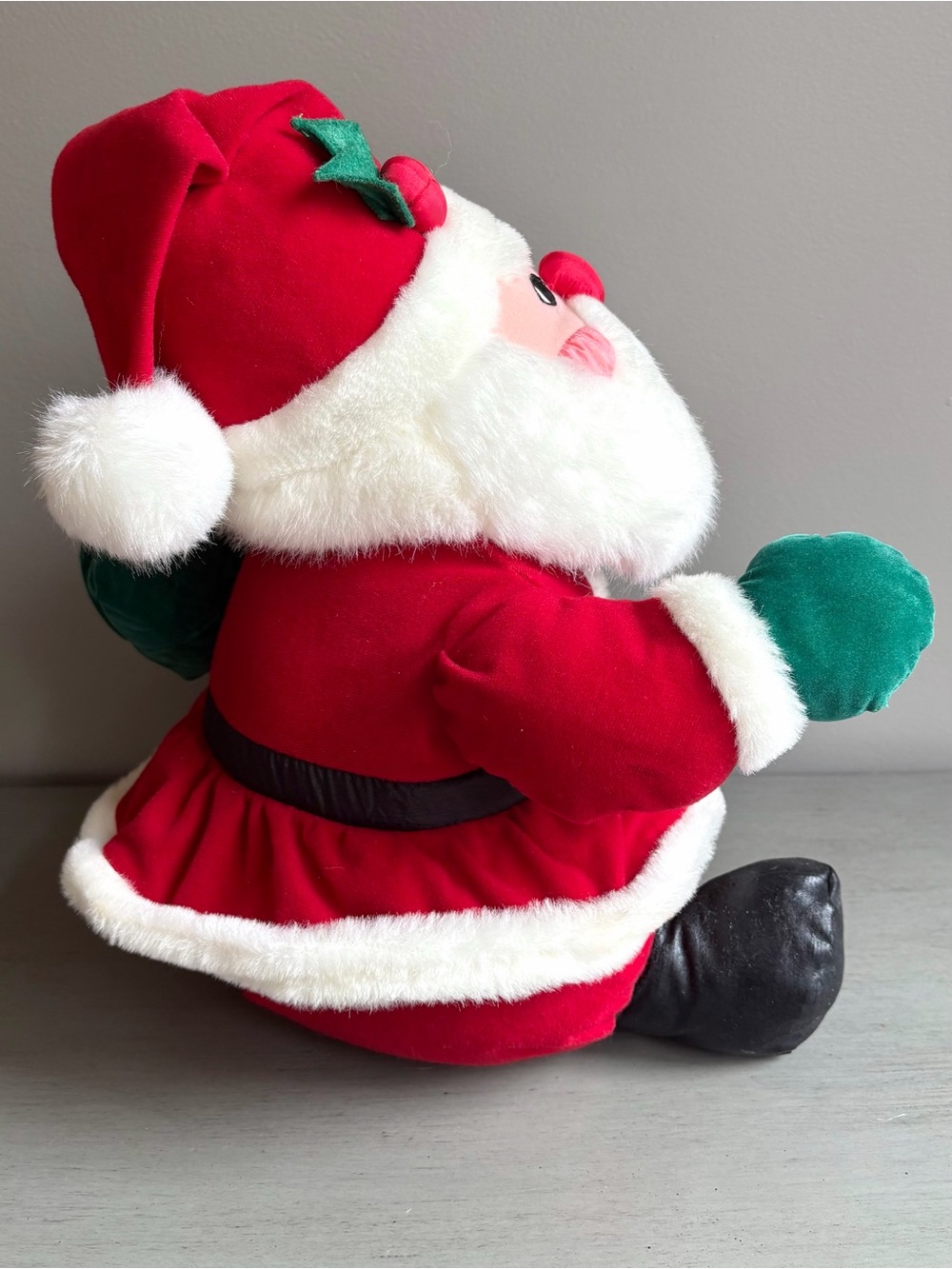 VTG Santa Claus Plush 14" International Silver Co Stuffed Animal Decor Holiday - Picture 4 of 12